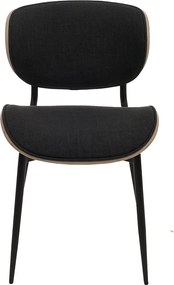 Krzesło do jadalni MCW-O45 (zestaw 6 sztuk),  naturalne, ciemnoszare