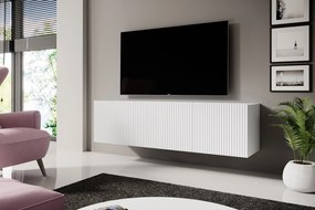 Szafka RTV wisząca Nicole 150 cm z szufladą - biały mat