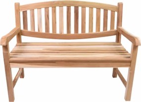 Teakowa ławka ogrodowa Bradford 2-osobowa, 120 cm, drewno