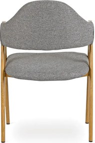 Krzesło Tapicerowane do Salonu RUIZ Szare Nowoczesne Loft