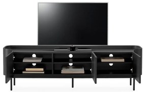 Czarna szafka pod TV 180x55x40 cm Willa – MOME
