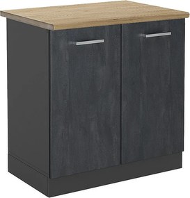 Szafka pod zlew czarny beton 80x60x81.6 r-line