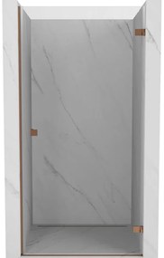 Mexen Lunar-B drzwi prysznicowe uchylne prawe 50 cm, transparent, różowe złoto - 832-050-000-60-00-P