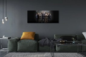 Duży obraz na płótnie Mapa z Ludźmi