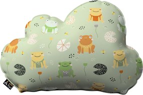 Poduszka Soft Cloud kolor zielony tkanina wzorzysta