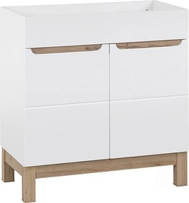 Stojąca szafka pod umywalkę wpuszczaną 80 cm, Bali 821, biała