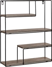 STILISTA Półka ścienna, ciemna drewno, 40 x 49,5 x 11,5 cm