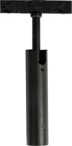 Nowoczesny czarny reflektor do systemu szynowego jednofazowego - Slimline Uzzy