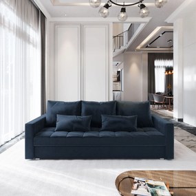 Masseno Sofa SIRO z funkcją spania i pojemnikiem na pościel, Rozkładana sofa - Niebieski, KRONOS 09