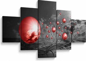 Obraz czerwonych kul (125x70 cm)