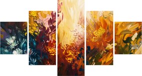 Obraz - Abstrakcyjny obraz kwiatów (125x70 cm)
