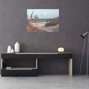 Obraz - Różowa plaża (70x50 cm)