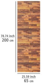 Brązowy plastikowy dywanik łazienkowy 65x200 cm Lambris – Wenko