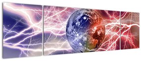 Obraz - Kula ziemska pod prądem (170x50 cm)