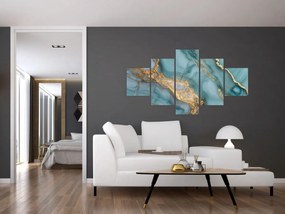 Obraz - Turkusowy marmur (125x70 cm)