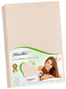 Bellatex prześcieradło Jersey w kolorze pudrowegoróżu, 90 x 200 cm