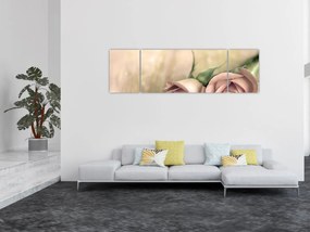 Obraz - Delikatne róże (170x50 cm)