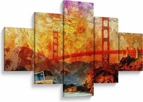 Obraz - Golden Gate, San Francisco, Kalifornia (125x70 cm)