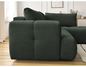 Zielony rozkładany/ze schowkiem narożnik (prawostronny/w kształcie litery L) Fuji – Bobochic Paris