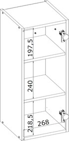 Kuchenna szafka modułowa wisząca BELLA G-30/72 biały połysk