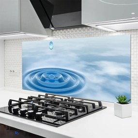 Szkło Ozdobne do Kuchni Abstrakcyjna Głębia Błękitu