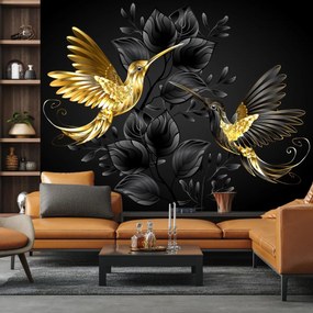 Fototapeta - Złote Kolibry (196x136 cm)