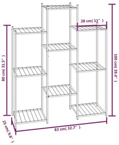 Czarny metalowy kwietnik w stylu loft - Krombi 6X