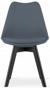 PROMOCJA Ciemnoszare krzesło BALI MARK z czarnymi nogami II. jakość