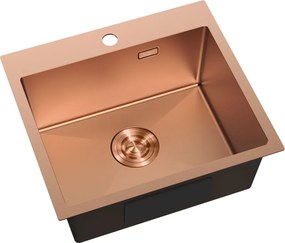 Mexen Solix zlewozmywak stalowy 1-komorowy 500 x 450 mm, miedź - 6402501000-65