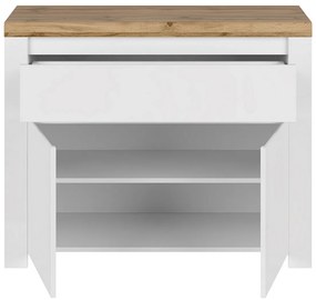 Szafka VILGO 2D1S, biały błyszczący