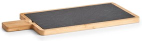 Deska do serwowania łupkowa, z bambusowym uchwytem, 40 x 19 cm