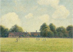 Obraz na szkle - Camille Pissarro, Hampton Court Green, reprodukcje (70x50 cm)