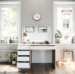 Stół Madalitional biały/sonoma 120x55x75 sherry