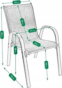Beżowy zestaw krzeseł na taras M3-C57