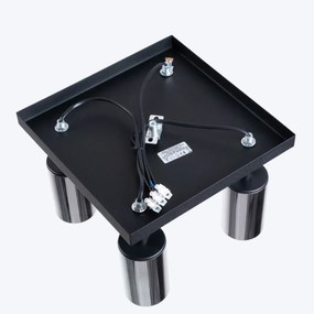 Plafon WINX 4 czarny/chrom SOLLUX  LIGHTING