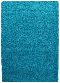 Dywan shaggy jednokolorowy turkusowy 60 cm x 110 cm
