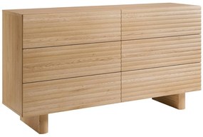 Komoda z 6 szufladami - MDF - Naturalny - LUDIMA