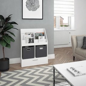 Regał na książki biały 72x31.2x96.2 luigi