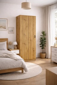 Narożna szafa uchylna w kolorze dąb artisan W2-W36