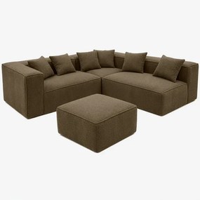 Narożnik Modułowy CERIO Brązowy Boucle Nowoczesny