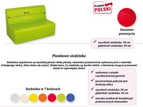 Kanapa 2-osobowa przedszkolna, piankowa Kiddo