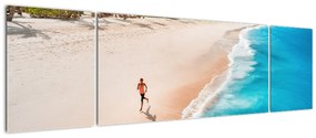 Obraz - Bieg na plaży (170x50 cm)
