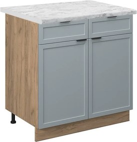 Szafka dolna do kuchni jasnoniebiesko-szary 80x60x82 fame-line
