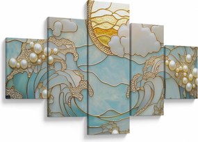 Obraz - 3D perły w oceanie (125x70 cm)