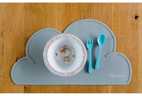 Ciemnoszara silikonowa mata stołowa Kindsgut Cloud, 49x27 cm