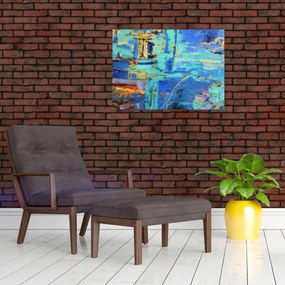 Obraz - Abstrakcyjny obraz olejny (70x50 cm)