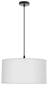 Biała lampa wisząca z tekstylnym kloszem ø 40 cm Shanti – Candellux Lighting