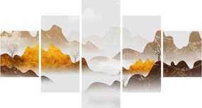Obraz - Góry we mgle (125x70 cm)
