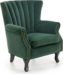 Welurowy fotel wypoczynkowy z pinezkami Titan