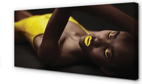 Duży obraz na płótnie Kobieta z Żółtymi Ustami